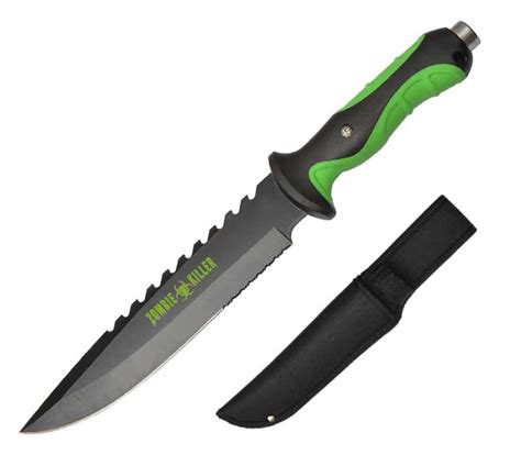 13.5" Zombie Killer Tactical Knife Serrated Blade with Sheath