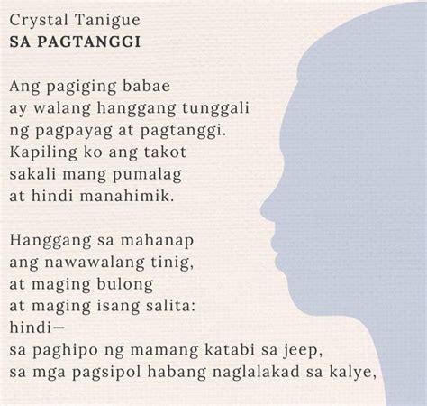 [Tula] Sa Pagtanggi ni Crystal Tanigue : r/Tula