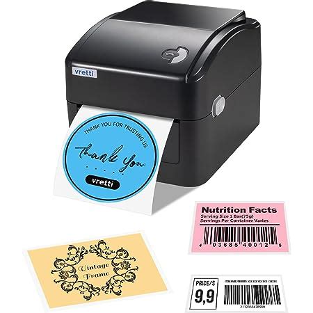 Amazon.com : vretti Label Printer, Thermal Label Printer 4x6, Shipping Label Printer for Small ...