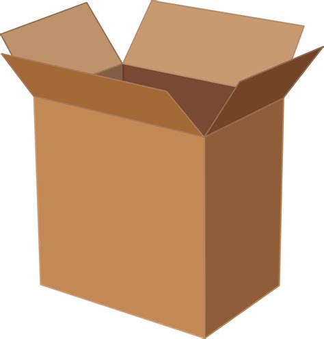 Cardboard Box Open Png Clip Art Clip Art Cardboard Box