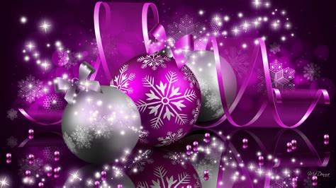 Silver and Purple Christmas Ornaments Fond d'écran HD | Arrière-Plan | 1920x1080 | ID:775795 ...