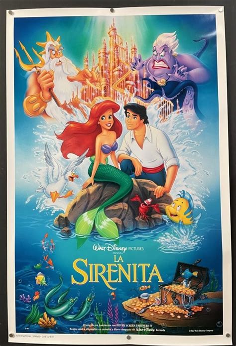 The Little Mermaid (1989) – Original Disney One Sheet Movie Poster - Hollywood Movie Posters