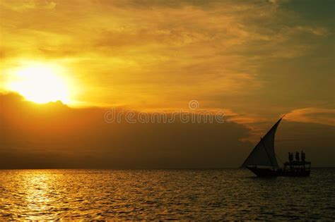 Boat sailing during sunset stock image. Image of party - 92259547