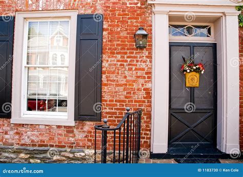 Front Door of Brick House stock photo. Image of classic - 1183730