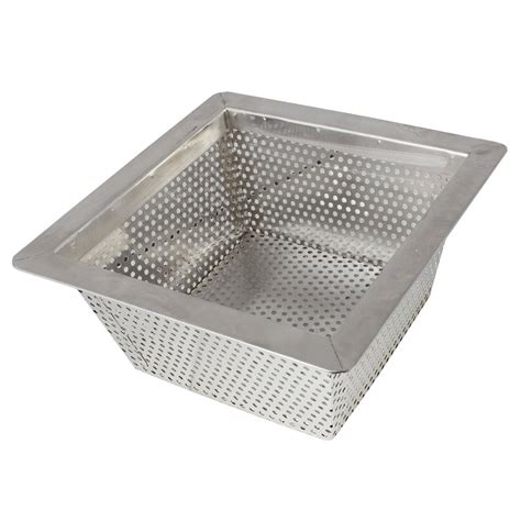 10 inch x 10 inch Stainless Steel Strainer Basket - 5 inches deep ...