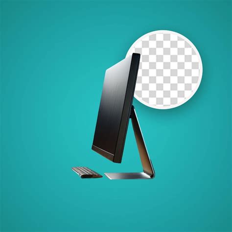 Premium PSD | Computer desk isolated on transparent background