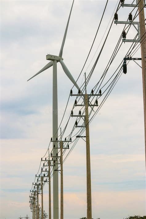 Wind Turbine Farm Power Generator in Beautiful Nature Landscape for Production of Renewable ...