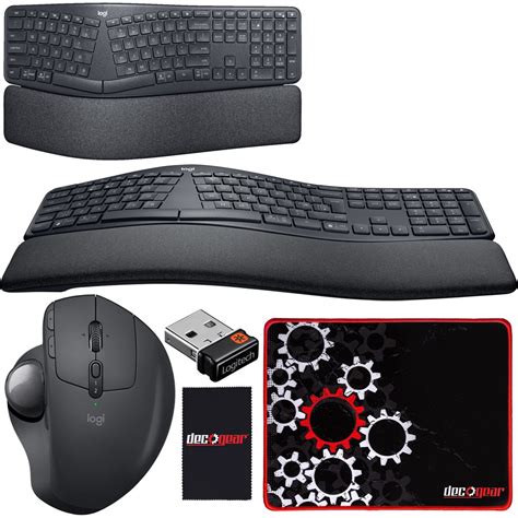 Logitech Ergo K860 Wireless Ergonomic Keyboard Bluetooth + MX Ergo Tra ...