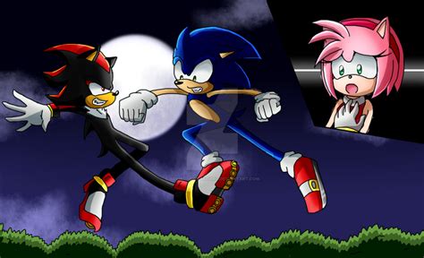 Sonic VS Shadow by AdriKoneko-Mizuiro on DeviantArt