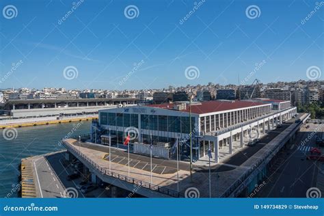 Cruise Ship Terminal in the Port of Piraeus Near Athens Editorial Stock ...