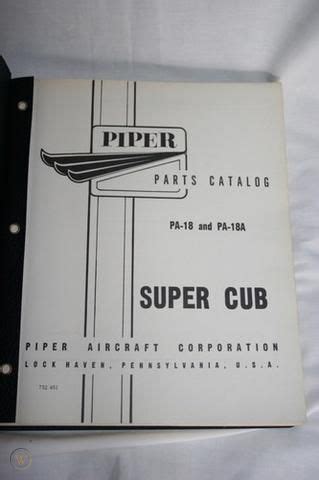 Original Piper Aircraft Co. Parts Catalog Super Cub PA-18 1962 | #440094291