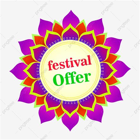 Festival Offer Vector Hd Images, Festival Offer, Dhamaka Offer, Flower ...