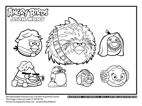 Radkenz Artworks Gallery: Angry Birds Star Wars Coloring Page