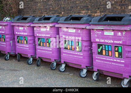 Bins group for garbage and plastic recycling Stock Photo - Alamy