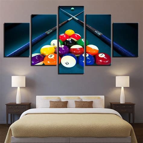 Pool Cue Billiards Game Room Wall Art Canvas Framed UNframed We have 2 options for this print ...