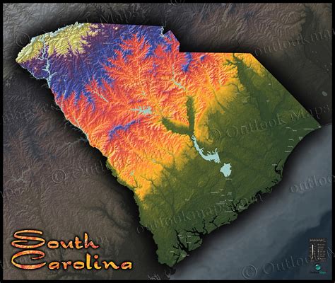 South Carolina Topographic Map - Map Of Florida