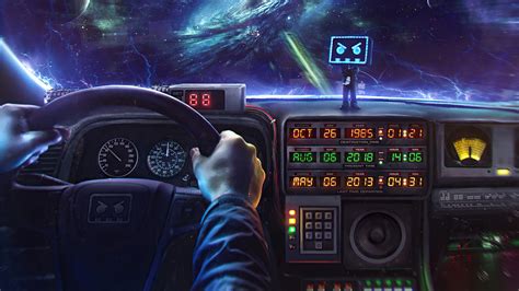 1366x768 Back To The Future Delorean Interior Time Machine 5k Laptop HD ...