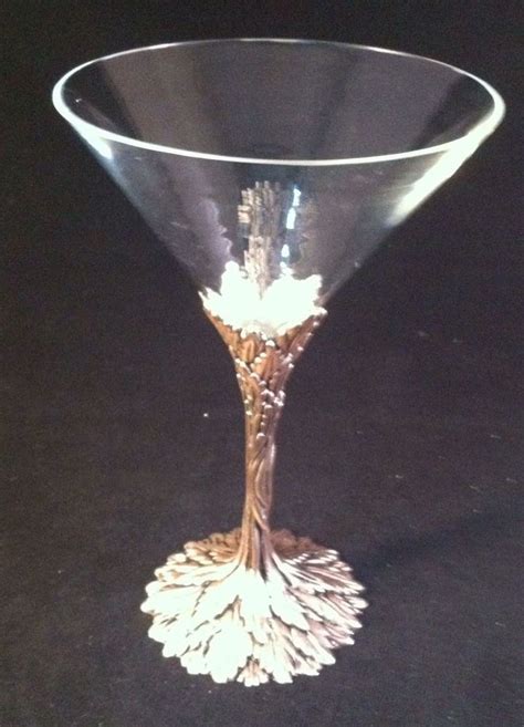 Grey Goose Glass and Pewter Martini Glass6 3/4 Tall Colletible Excellent !!!! | Cups and mugs ...