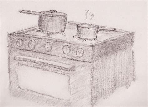 Stove Sketch at PaintingValley.com | Explore collection of Stove Sketch