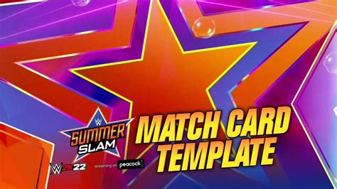 Wwe Summerslam Match Card Template