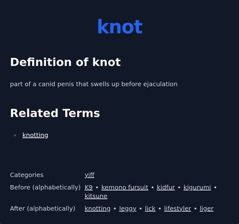 Knot Definition | The Furry Dictionary