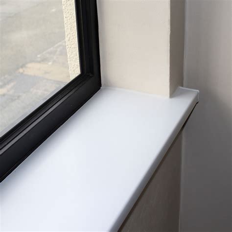 250mm White UPVC Window Board/Cill Cover 1.25m Long 9mm Thick Plastic Window Sill Capping- Buy ...