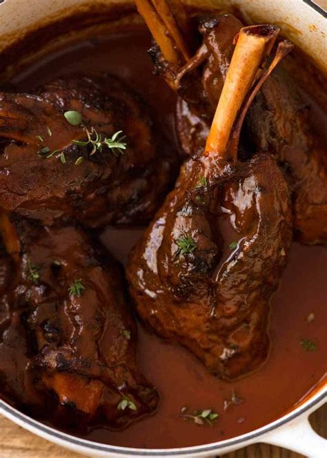 Slow Cooked Lamb Shanks in Red Wine Sauce | Recipe | Slow cooked lamb ...