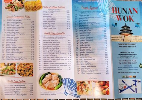 Menu at Hunan Wok restaurant, Hackettstown, NJ-57 #9