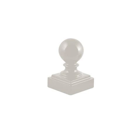 FORGERIGHT White Aluminum Ball Fence Post Cap-861425 - The Home Depot