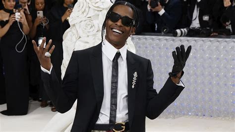 A$AP Rocky Honors Lagerfeld in Head-to-Toe Gucci at the 2023 Met Gala