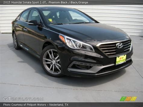 Phantom Black - 2015 Hyundai Sonata Sport 2.0T - Black/Orange Interior | GTCarLot.com - Vehicle ...