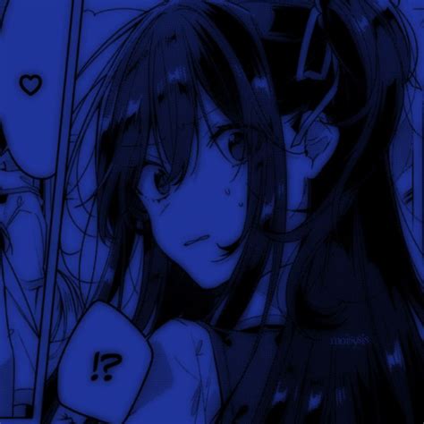 ﾟﾟ･･ﾟﾟ･｡ | Blue aesthetic dark, Blue anime, Profile picture