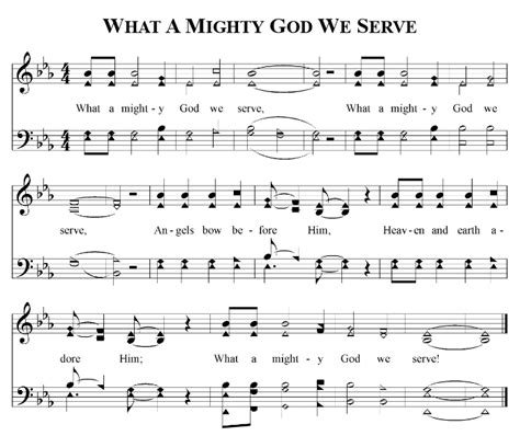 What A Mighty God We Serve Chorus Sheet Music