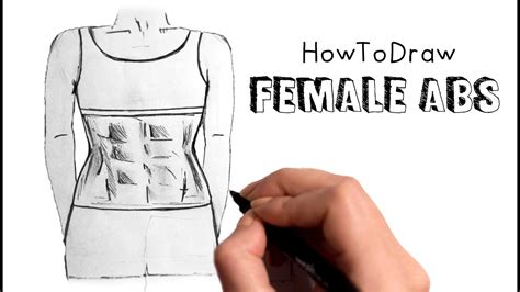 How To Draw Female Abs Firstly we depict the approximate contours of the body