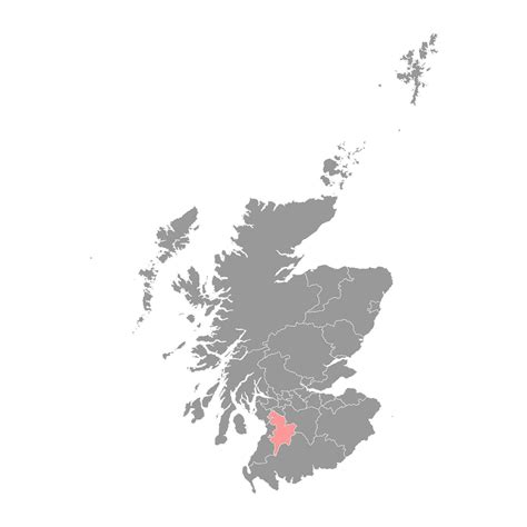 East Ayrshire map, council area of Scotland. Vector illustration ...