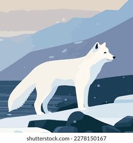 Arctic Fox Snowy Tundra Arctic Animals Stock Vector (Royalty Free) 2278150167 | Shutterstock