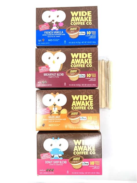 Amazon.com: Wide Awake Coffee Variety 4-Pack - French Vanilla, Breakfest Blend, Hazelnut, Donut ...