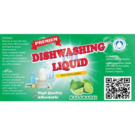 sticker labels for dishwashing liquid generic | Shopee Philippines