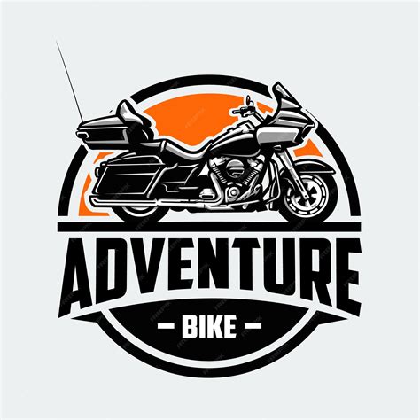 Premium Vector | Premium adventure motorbike emblem badge logo vector