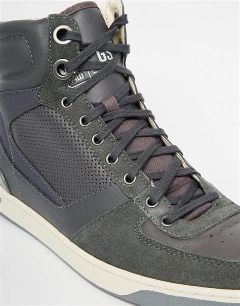 Lyst - G-Star Raw G Star Hi-Top Sneakers in Gray for Men