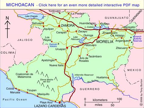 Mapa de Morelia Político Región | Mapa Político Ciudad Región ...