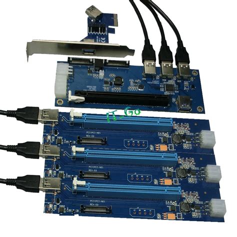 Neue PCIe 1 um 4 PCI Express 1X slots Riser Card Mini ITX externe 4 PCI ...