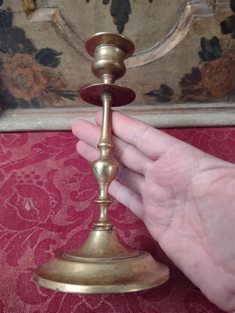Proantic: Pair Of Louis XVI Brass Candlesticks