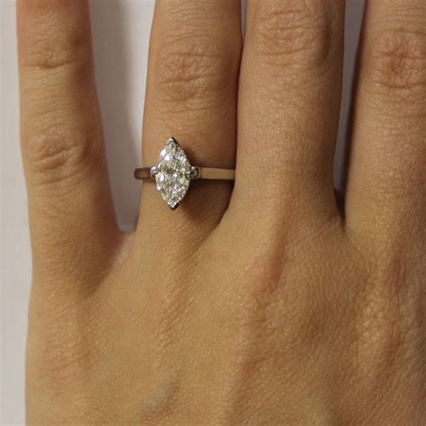 Tiffany & Co. Platinum Marquise Cut Solitaire Engagement Ring