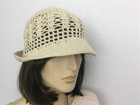 Women Crochet Summer Hat Women Summer Hat in Natural Tan Color Women ...