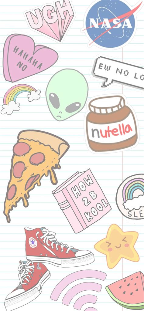 School Notebook & Stickers Wallpapers - Sticker Bomb Wallpaper