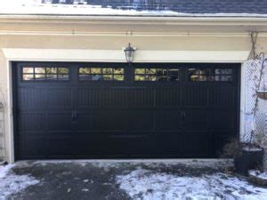 BLACK CARRIAGE STAMP GARAGE DOOR W/ WINDOWS - Aaron Overhead