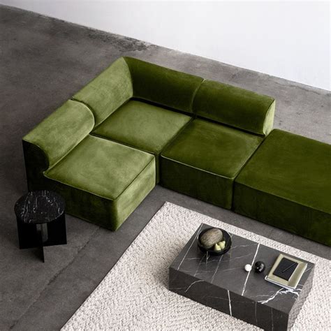 Eave Modular Sofa, Green Velvet | Modular sofa design, Modular sofa ...