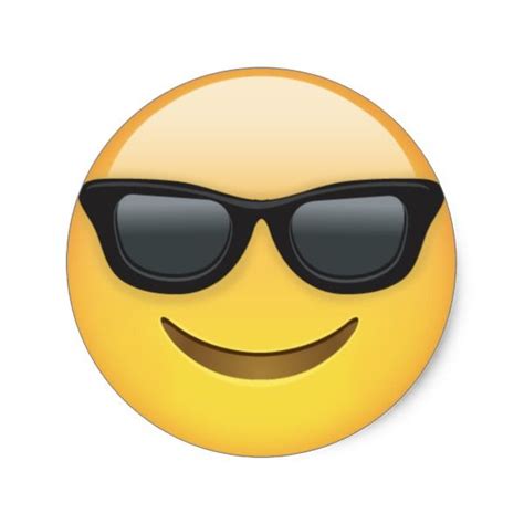 Cool Sunglasses Emoji Dude Stickers | Zazzle.com | Cool sunglasses ...