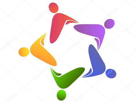 Teamwork unity logo vector — Stock Vector © Glopphy #10044739